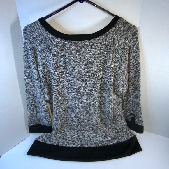 Libian Gray & Black lightweight elbow sweater L/XL - Picture 2 of 6